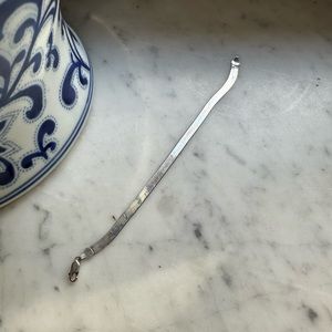 Silver bracelet, herringbone chain